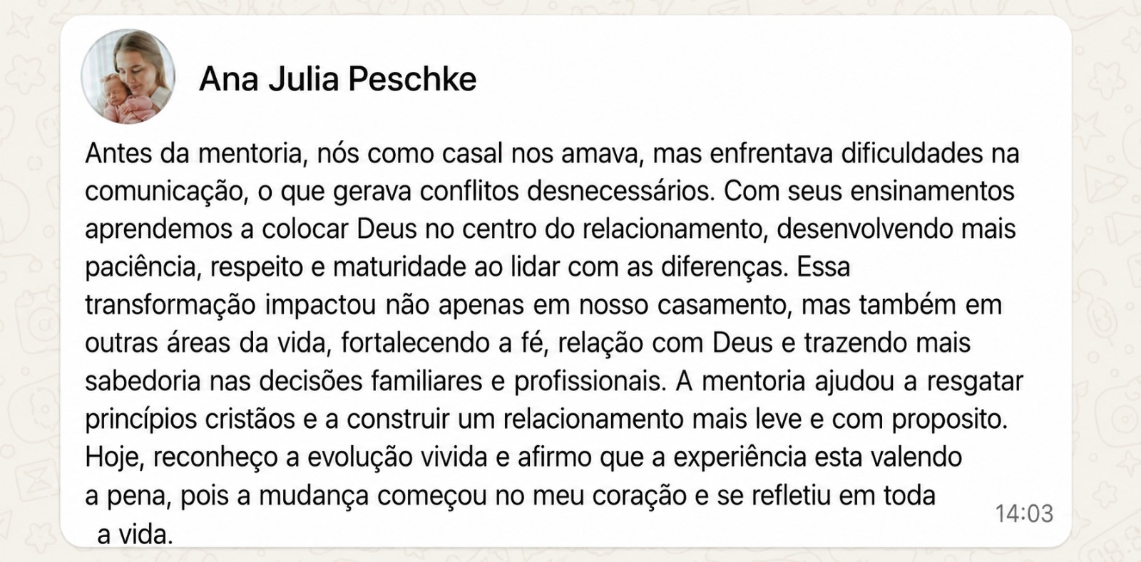 Depoimento de Aluna